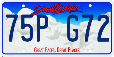 SD license plate 75PG72