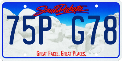 SD license plate 75PG78