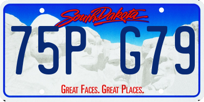 SD license plate 75PG79