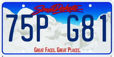 SD license plate 75PG81