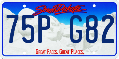 SD license plate 75PG82