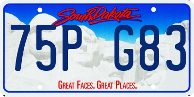 SD license plate 75PG83