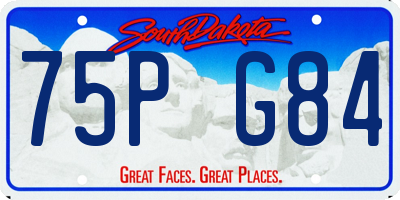SD license plate 75PG84