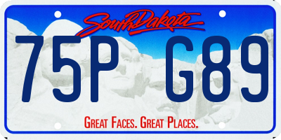 SD license plate 75PG89