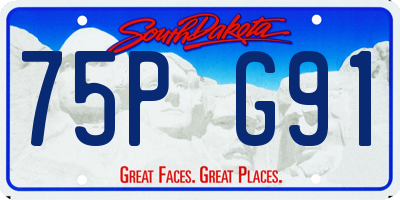 SD license plate 75PG91