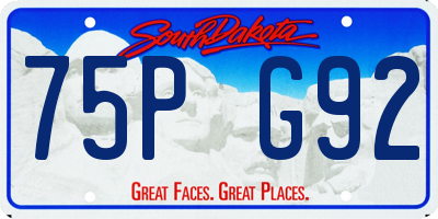 SD license plate 75PG92