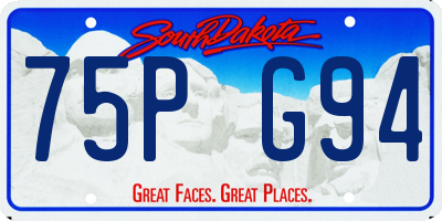 SD license plate 75PG94