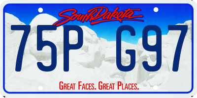 SD license plate 75PG97