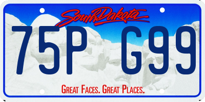 SD license plate 75PG99