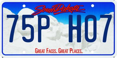 SD license plate 75PH07