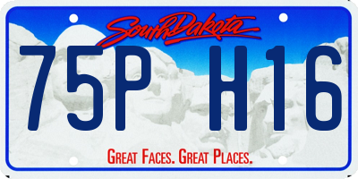 SD license plate 75PH16