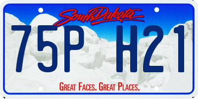 SD license plate 75PH21