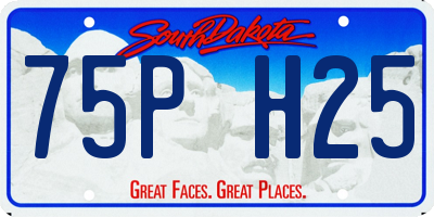 SD license plate 75PH25