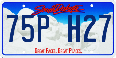 SD license plate 75PH27