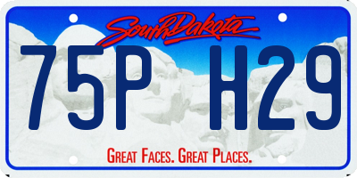 SD license plate 75PH29