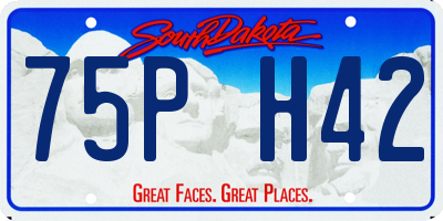 SD license plate 75PH42