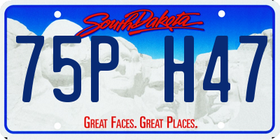SD license plate 75PH47
