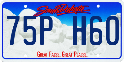 SD license plate 75PH60
