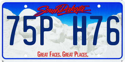 SD license plate 75PH76