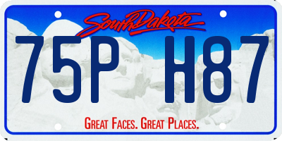 SD license plate 75PH87