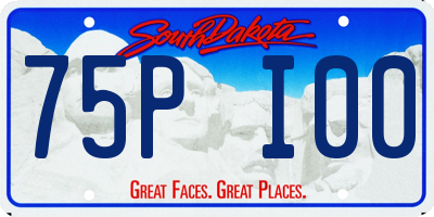 SD license plate 75PI00