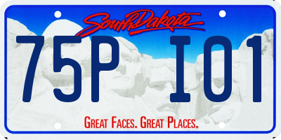 SD license plate 75PI01