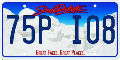 SD license plate 75PI08