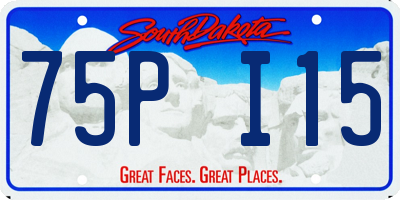 SD license plate 75PI15