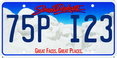 SD license plate 75PI23