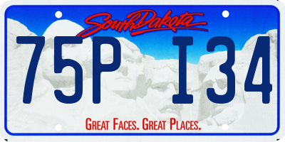 SD license plate 75PI34