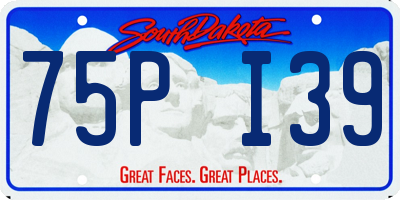 SD license plate 75PI39