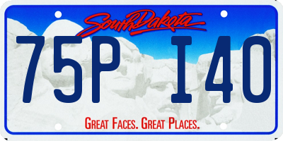 SD license plate 75PI40