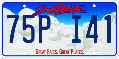 SD license plate 75PI41