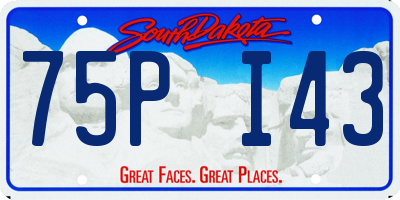 SD license plate 75PI43