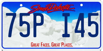 SD license plate 75PI45