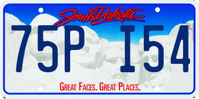 SD license plate 75PI54