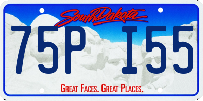 SD license plate 75PI55