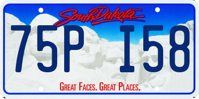 SD license plate 75PI58