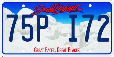 SD license plate 75PI72