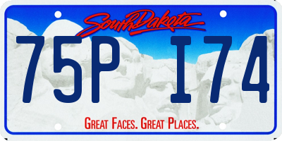 SD license plate 75PI74