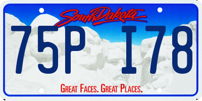 SD license plate 75PI78