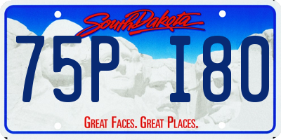SD license plate 75PI80