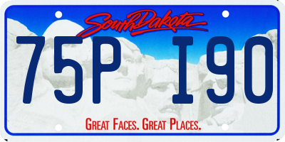 SD license plate 75PI90