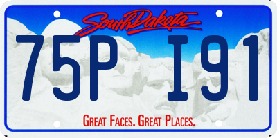 SD license plate 75PI91