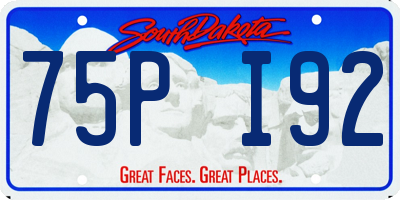 SD license plate 75PI92