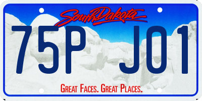 SD license plate 75PJ01