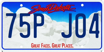 SD license plate 75PJ04