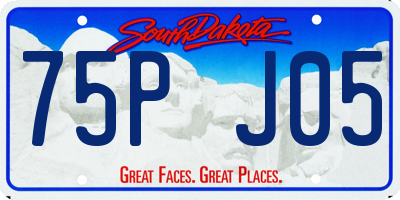 SD license plate 75PJ05