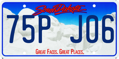 SD license plate 75PJ06