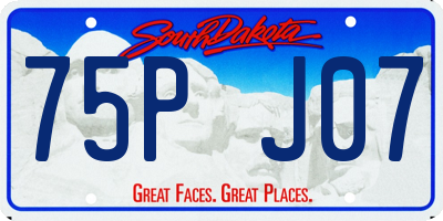 SD license plate 75PJ07